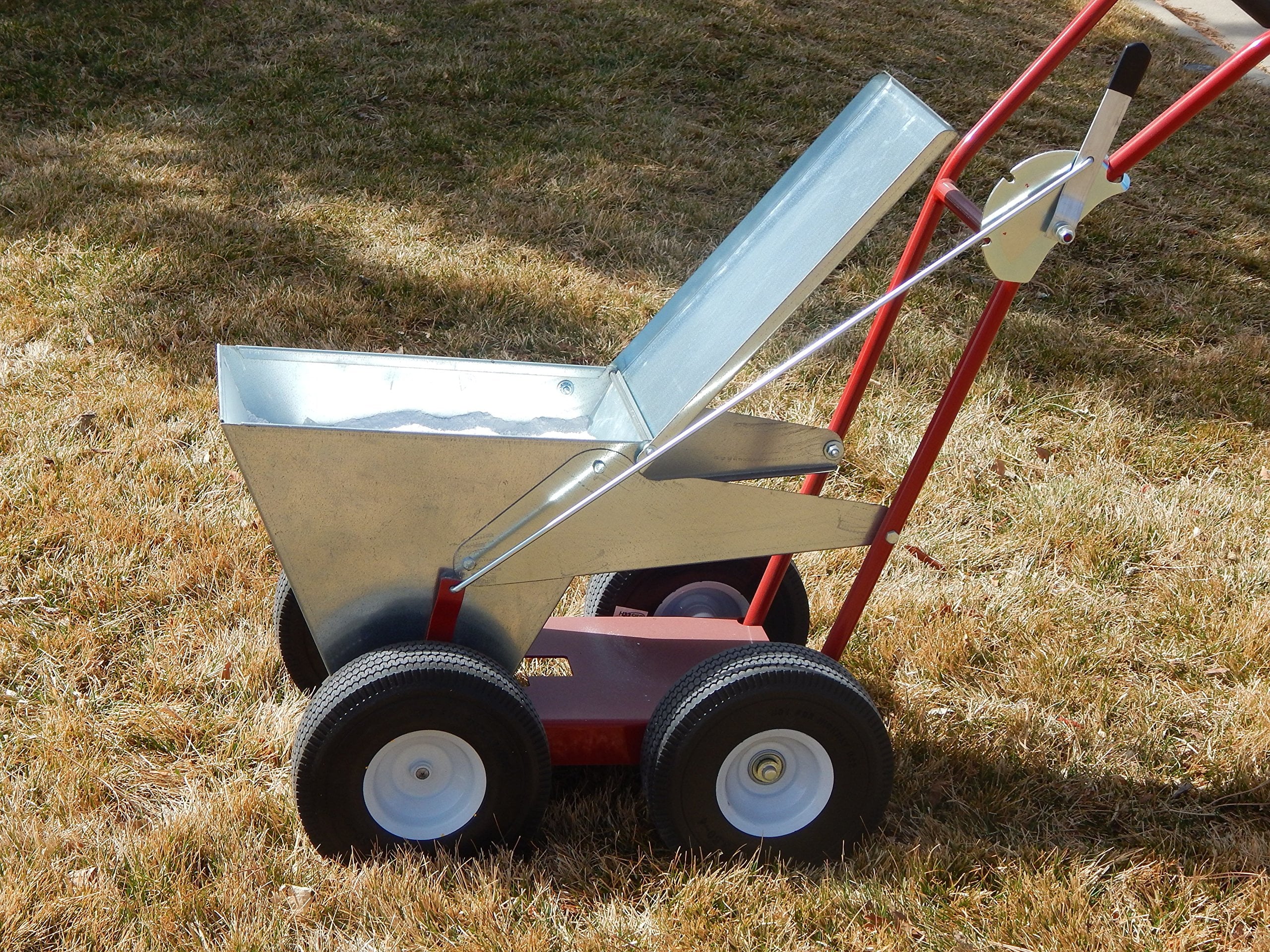Newstripe NewLiner HD 50 lb Heavy Duty Dry Line Marker (Part #10001744) | Precision 2" or 4" Lines | Galvanized Steel | 10" Pneumatic Tires | For Baseball, Tracks & Events | Made in USA - Image 2