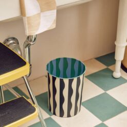 Alternative view of Dusen Dusen Pattern Waste Bin - River