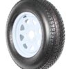 2-Pack Trailer Tire On Rim ST205/75D15 205/75 D 15 in. LRC 5 Hole White Spoke - Image 4