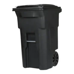 Toter 64 gal. Trash Can Black with Wheels and Lid