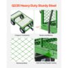 KFFKFF Mesh Steel Garden Cart 900 Lbs, 38 x 22 " Heavy Duty Utility Wagon Cart, Metal Garden Trolley with 10" Wheels, Removable Mesh Sides, 180 Swiveling Handle (Green) - Image 8