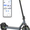 Electric Scooter - 8.5" Solid Tires, 350W Motor, Up to 19 MPH and 21-23 Miles Long-Range Portable Foldable Commuting Scooter for Adults with Double Braking System and App - Image 2