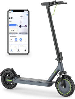 Alternative view of Electric Scooter - 8.5" Solid Tires, 350W Motor, Up to 19 MPH and 21-23 Miles Long-Range Portable Foldable Commuting Scooter for Adults with Double Braking System and App