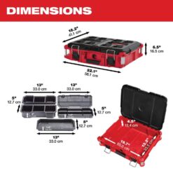 Alternative view of PACKOUT 22 in. Rolling Tool Box, 22 in. Large Tool Box and 22 in. Medium Tool Box 8426-8425-8424