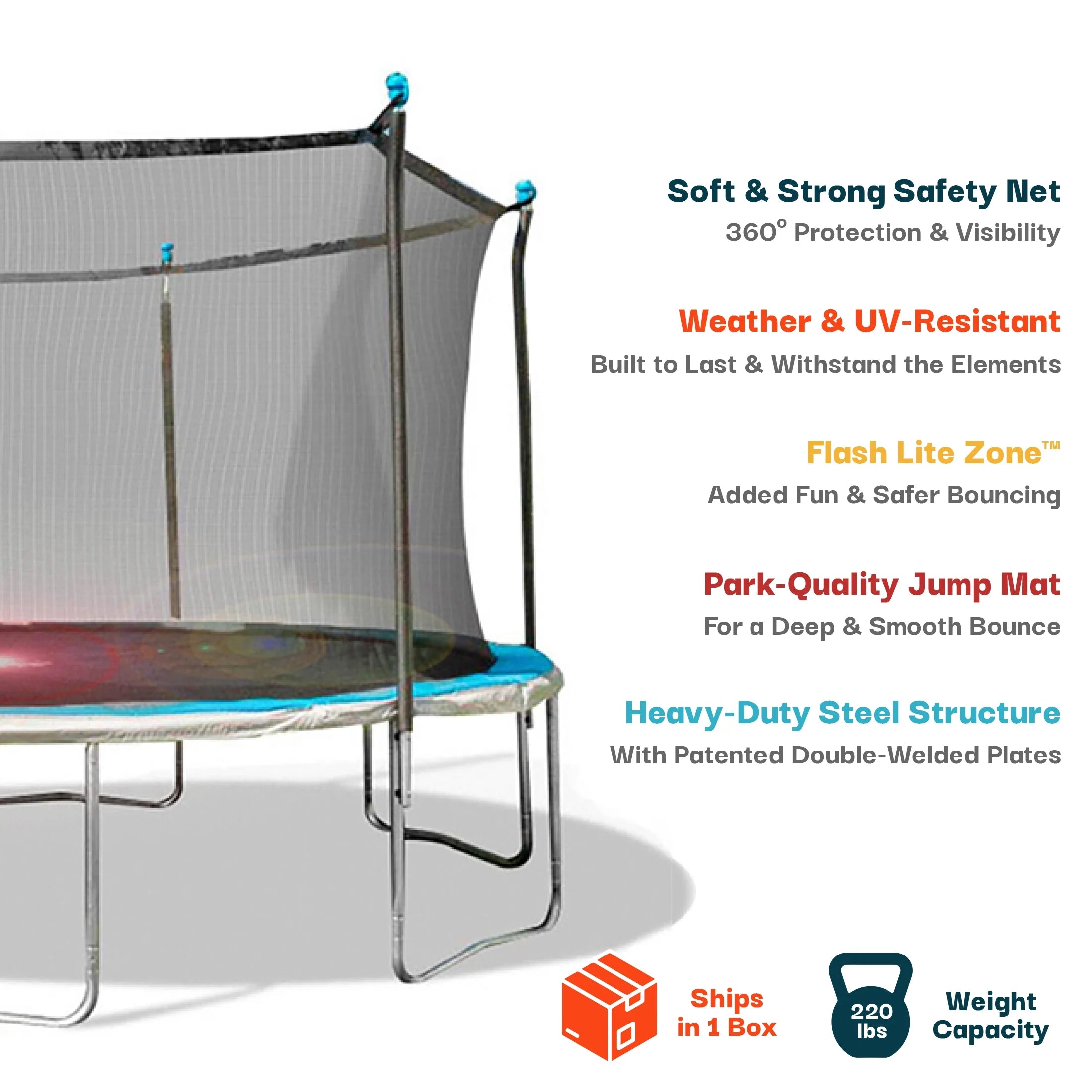 Bounce Pro 14ft Trampoline with Flash Lite Zone - Image 5