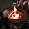SUNCREAT 42” Patio Fire Pit Wood Burning with Mesh Spark Screen, Bonfire Outdoor firepit with Fireplace Poker, Black - Image 20
