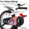 Baprem 18" Girls Bike for 5-9 Years Old Kids, Cute Kids Bike with Training Wheels, Steel Frame Sporty Children Bicycle, Pink - Image 25