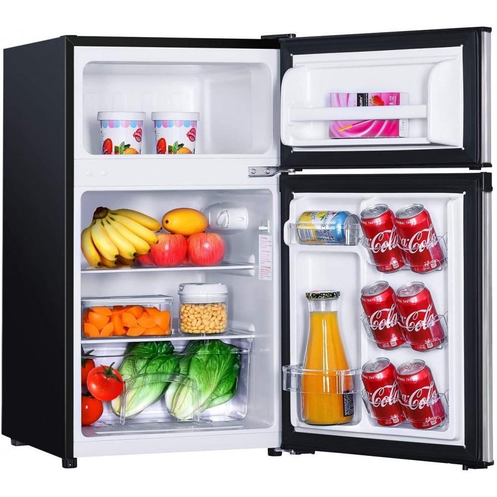 Mini Fridge with Freezer, 3.1 Cu.Ft Small Refrigerator, Compact Refrigerator with LED Light - Image 2