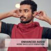 AfterShokz Aeropex Open-Ear Wireless Bone Conduction Headphones with Sport Belt Cosmic Black 2.3 - Image 6
