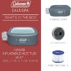 4 to 6 Person Inflatable Hot Tub Square Portable Outdoor Spa with 114 Soothing AirJets and Insulated Cover, Gray-Coleman - Image 22