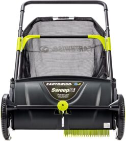 Alternative view of 21-Inch Width Leaf & Grass Push Lawn Sweeper, Black