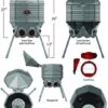 80lb Poultry Feeder, Adjustable Height, UV Stable, Weather Resistant, 8 Ports, Made in USA - Image 9