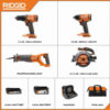 18V Cordless 4-Tool Combo Kit with 4.0 Ah Battery, 2.0 Ah Battery, Charger, Bag and 18V Drywall Cut-Out Tool - Image 2