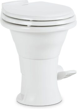 Dometic 310 RV Toilet, Oblong, PowerFlush, White