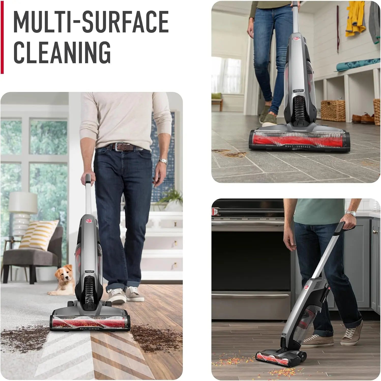 Hoover ONEPWR Evolve Pet Cordless Small Upright Vacuum Cleaner Lightweight Stick Vac For Carpet and Hard Floor BH53422V Black - Image 4