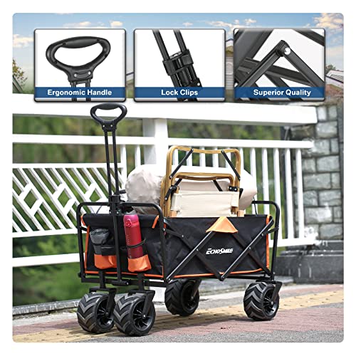 Heavy Duty 350 lb Capacity Foldable Wagon with Large Wheels - Image 7