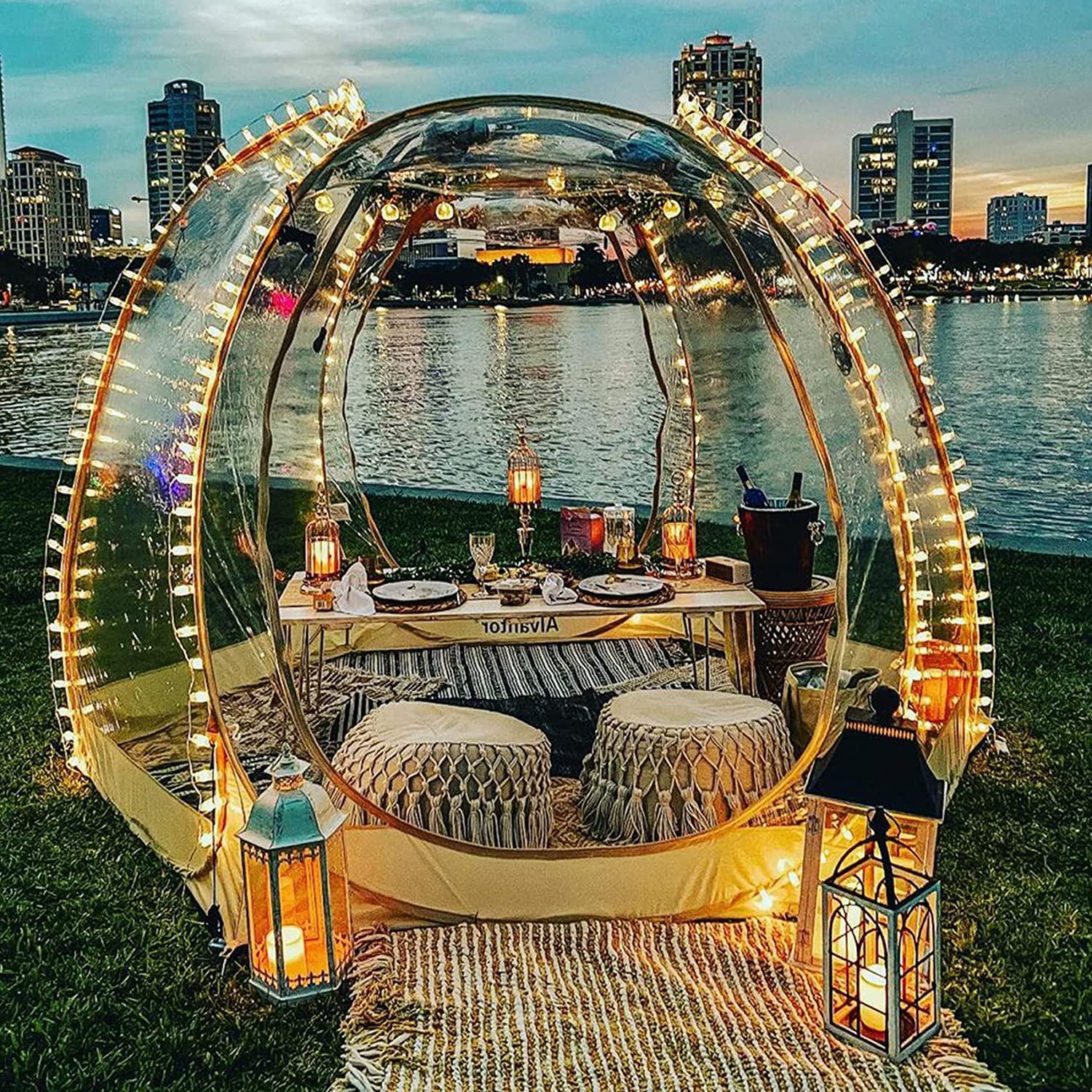 Alvantor Bubble Tent Pop Up Gazebo, 8-10 Person Igloo Dome Garden Patio Canopy Shelter - Image 5