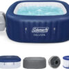 4 to 6 Person Inflatable Hot Tub Square Portable Outdoor Spa with 114 Soothing AirJets and Insulated Cover, Gray-Coleman - Image 4