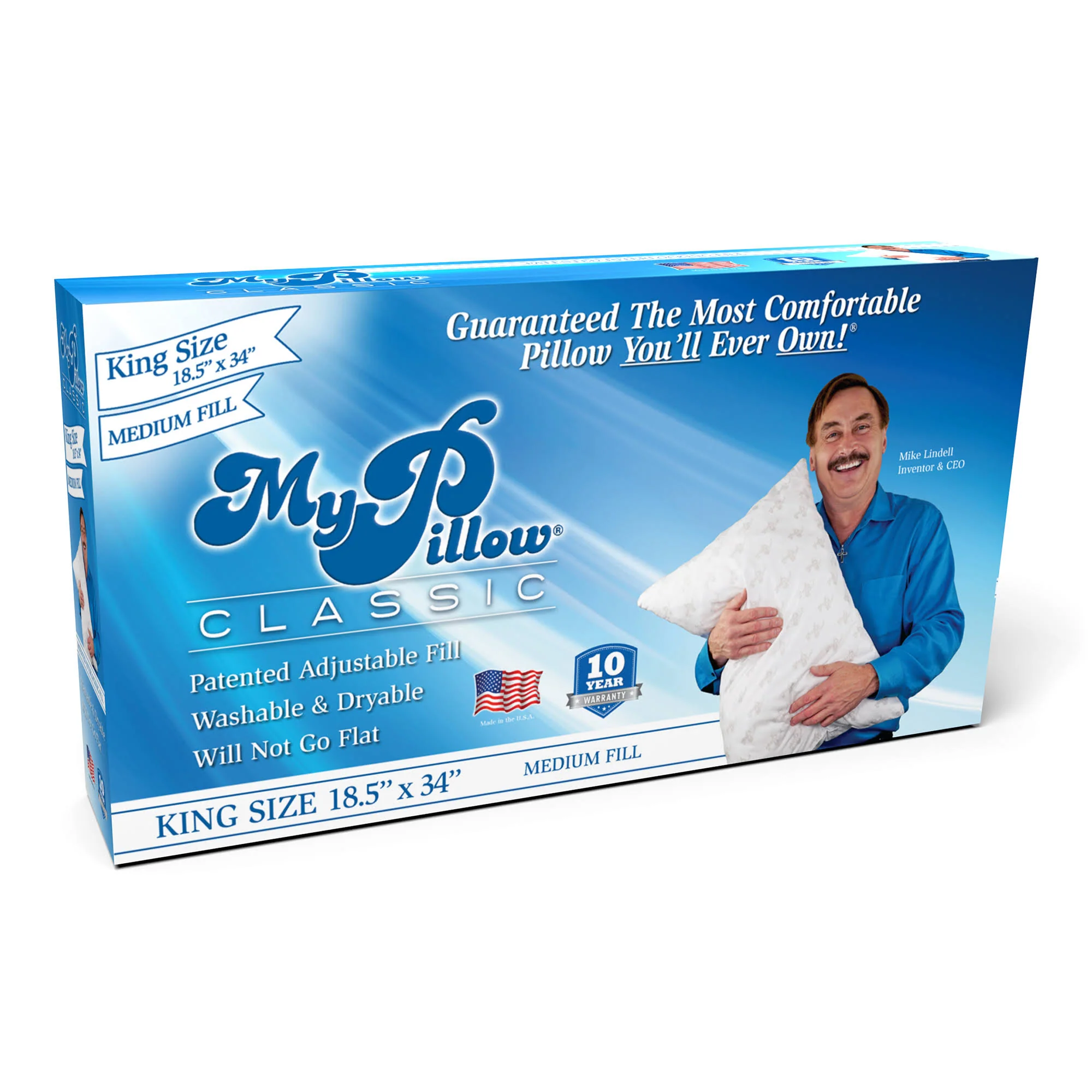 My Pillow Classic King Size Medium Fill Bed Pillow As Seen on TV