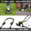 80V Cordless 21′′ Self-Propelled Brushless Lawn Mower | Greenworks - Image 7