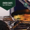 HexClad 6 Piece Hybrid Stainless Steel Cookware Pan Set 8 inch 10 inch 12 inch with Glass Lids Size: One size Black - Image 10