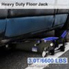 3 Ton Floor Jack, Hydraulic Low Profile Car Jack, Heavy Duty Steel Hydraulic Jack Floor Jack with Dual Piston Quick Lift Pump, Lifting Range 5.1′′-20′′ - Image 6