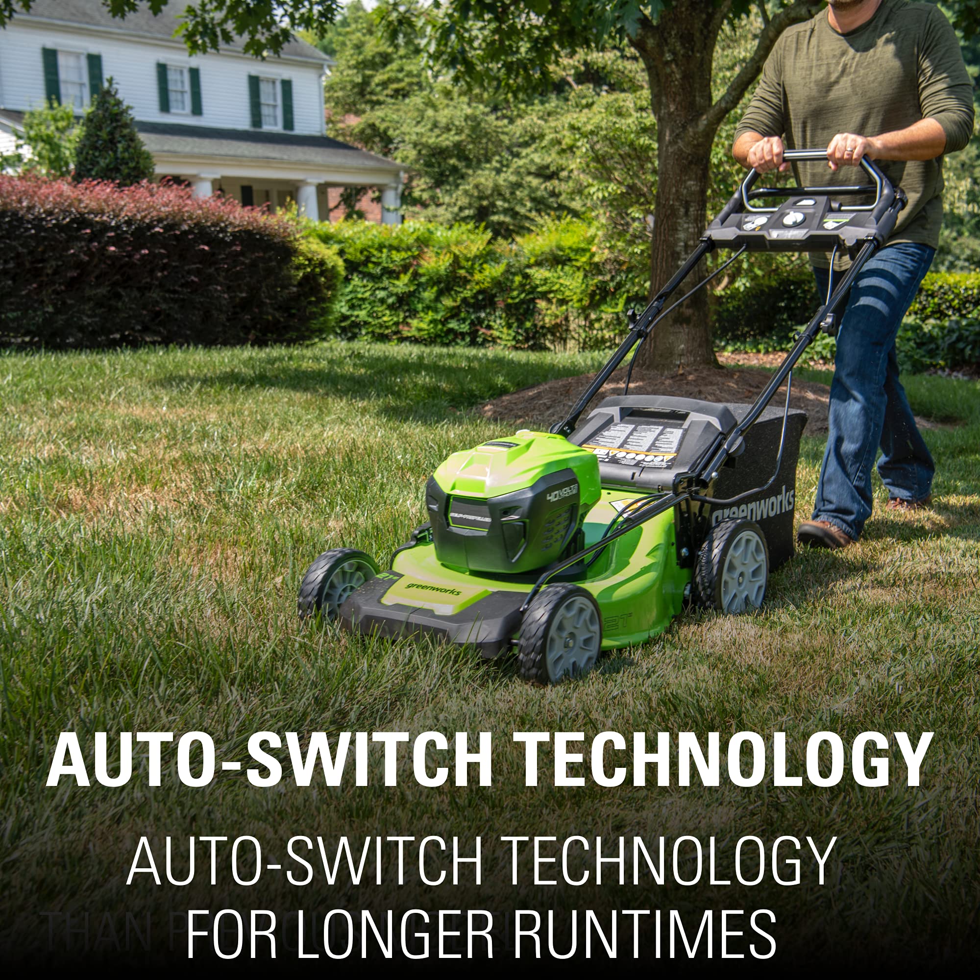 80V Cordless 21′′ Self-Propelled Brushless Lawn Mower | Greenworks - Image 9