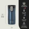 Contigo® AUTOSEAL® West Loop Vacuum-Insulated Stainless Steel Travel Mug with Easy-Clean Lid, 12 oz - Transparent Blueberry - Image 6