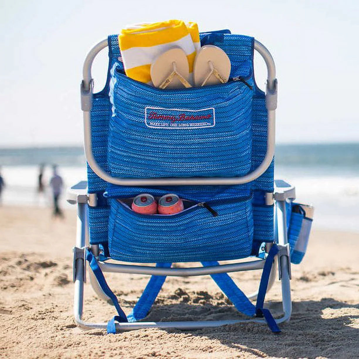 Tommy Bahama Backpack Beach Chairs - (2 PACK Blue ) - Image 4