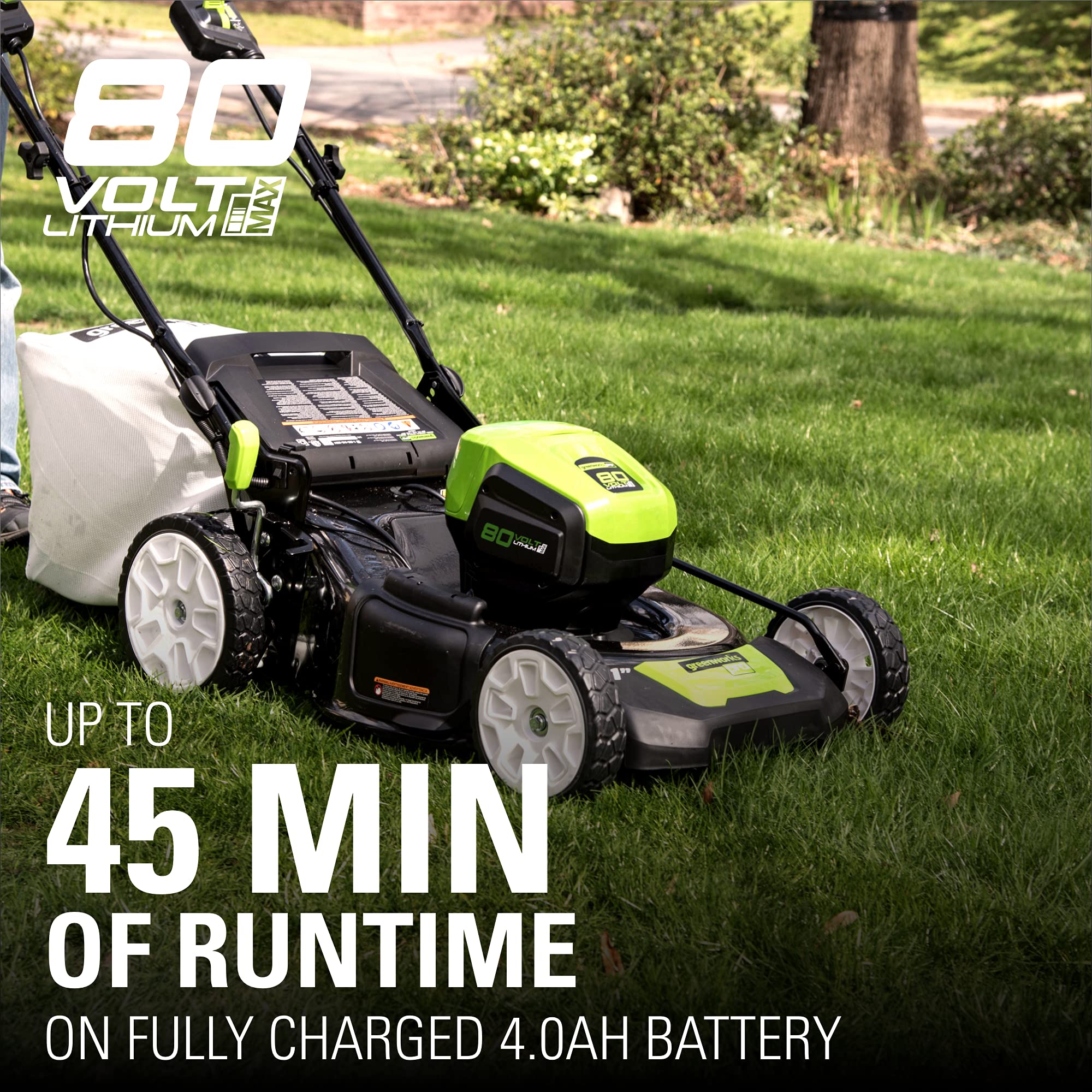 80V Cordless 21′′ Self-Propelled Brushless Lawn Mower | Greenworks - Image 6