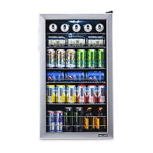 NewAir Beverage Refrigerator Cooler | 126 Cans Free Standing with Right Hinge Glass Door - Image 11