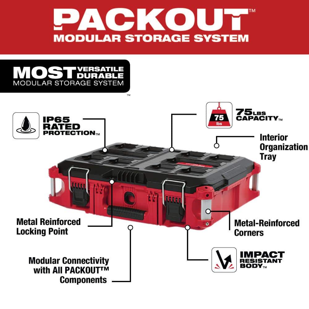 PACKOUT 22 in. Rolling Tool Box, 22 in. Large Tool Box and 22 in. Medium Tool Box 8426-8425-8424 - Image 8