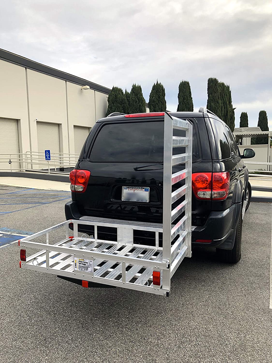 80779 Aluminum Hitch Mount Cargo Carrier with 47′′ Long Ramp, 1 Pack - Image 5