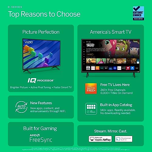 VIZIO 40-inch D-Series Full HD 1080p Smart TV with AMD FreeSync Apple AirPlay - Image 19