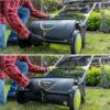 21-Inch Width Leaf & Grass Push Lawn Sweeper, Black - Image 6