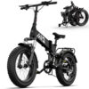 TST Electric Bike 4.0 Fat Tire Foldable Ebike 48V 13Ah Battery 750W Electric Commuter Bicycle with LCD 20" One-Step Folding Electric City Bike for Men Women Black - Image 2