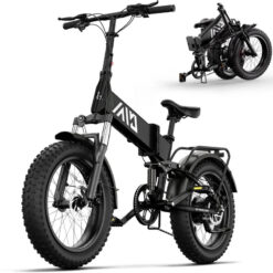 Alternative view of TST Electric Bike 4.0 Fat Tire Foldable Ebike 48V 13Ah Battery 750W Electric Commuter Bicycle with LCD 20" One-Step Folding Electric City Bike for Men Women Black