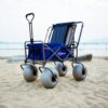 Beach Cart with 13" Balloon Wheels, Chair Racks & Pump Included - Image 4