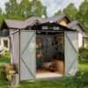 Aoxun 6.4x4 FT Outdoor Storage Shed for Tool Garden - Image 4