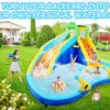 Inflatable Water Slides for Kids 8-in-1 Bounce House Water Park with 450W Blower Climbing Wall, Splash Pool, 2 Water Cannons, Basketball Hoop, Water Slide, Crocodile Sprinkler for Gift Backyard Party - Image 11
