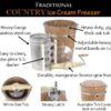 6 qt Country Ice Cream Maker – Classic Wooden Tub – Hand Crank - Image 6
