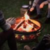 SUNCREAT 42” Patio Fire Pit Wood Burning with Mesh Spark Screen, Bonfire Outdoor firepit with Fireplace Poker, Black - Image 29