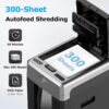 BONSEN 300-Sheet Auto Feed Paper Shredder, 60 Min, P-4, 8.1 Gal, Quiet - Image 3