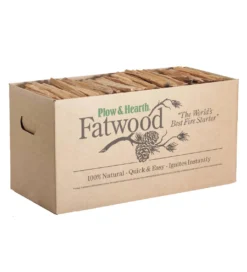 Plow & Hearth Fatwood Fire Starter, Blacks & Grays - 35 lb box
