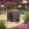 Suncast Aquawinder 125?? Wicker Garden Hose Reel ?C Lightweight Portable Hands ?C Free Water Powered Retractable Hose Reel ?C Java - Image 3