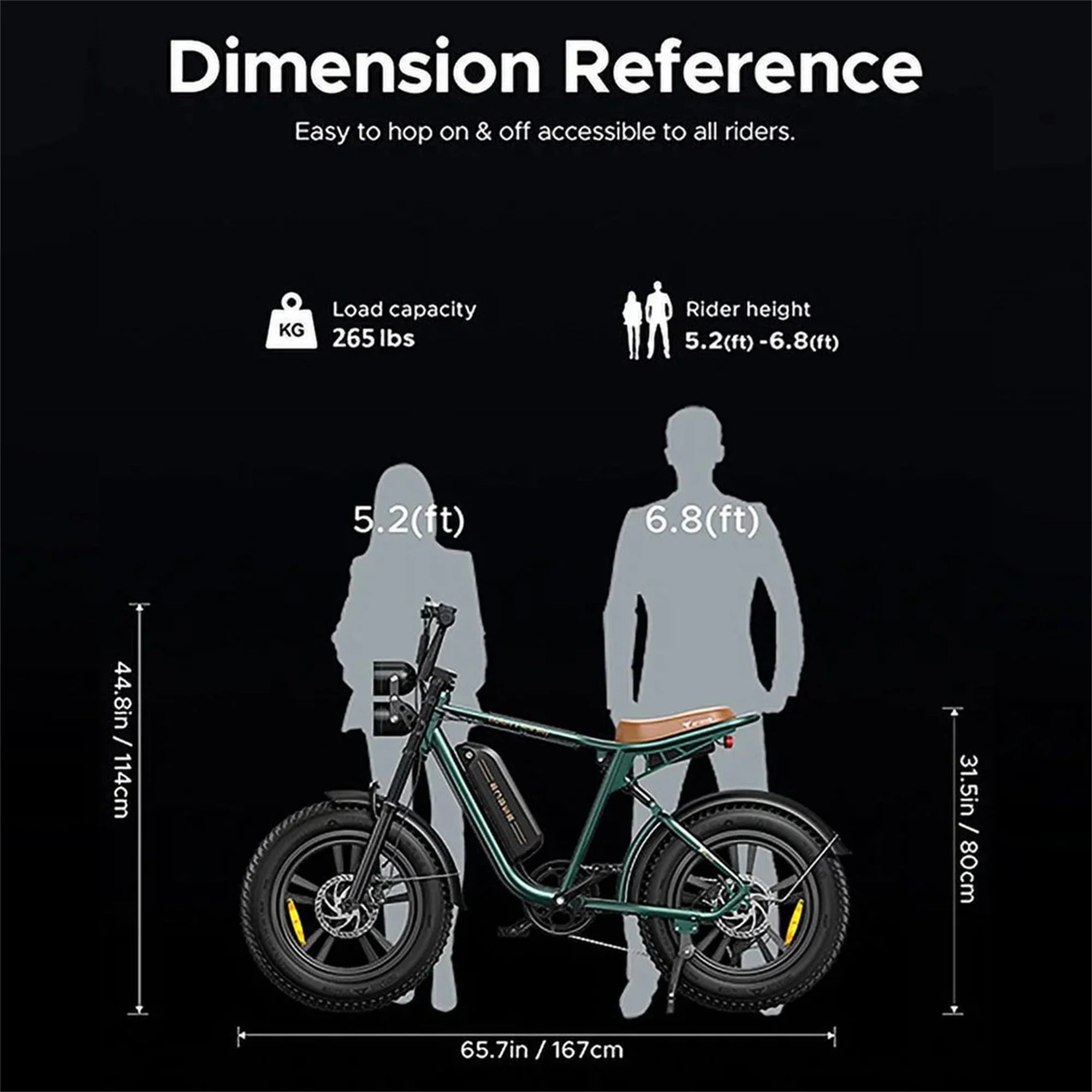AKEZ Retro Electric Bike 1000W, 28mph, 94 Miles, 20"x4.0" Fat Tires, Full Suspension, UL Certified - Image 7