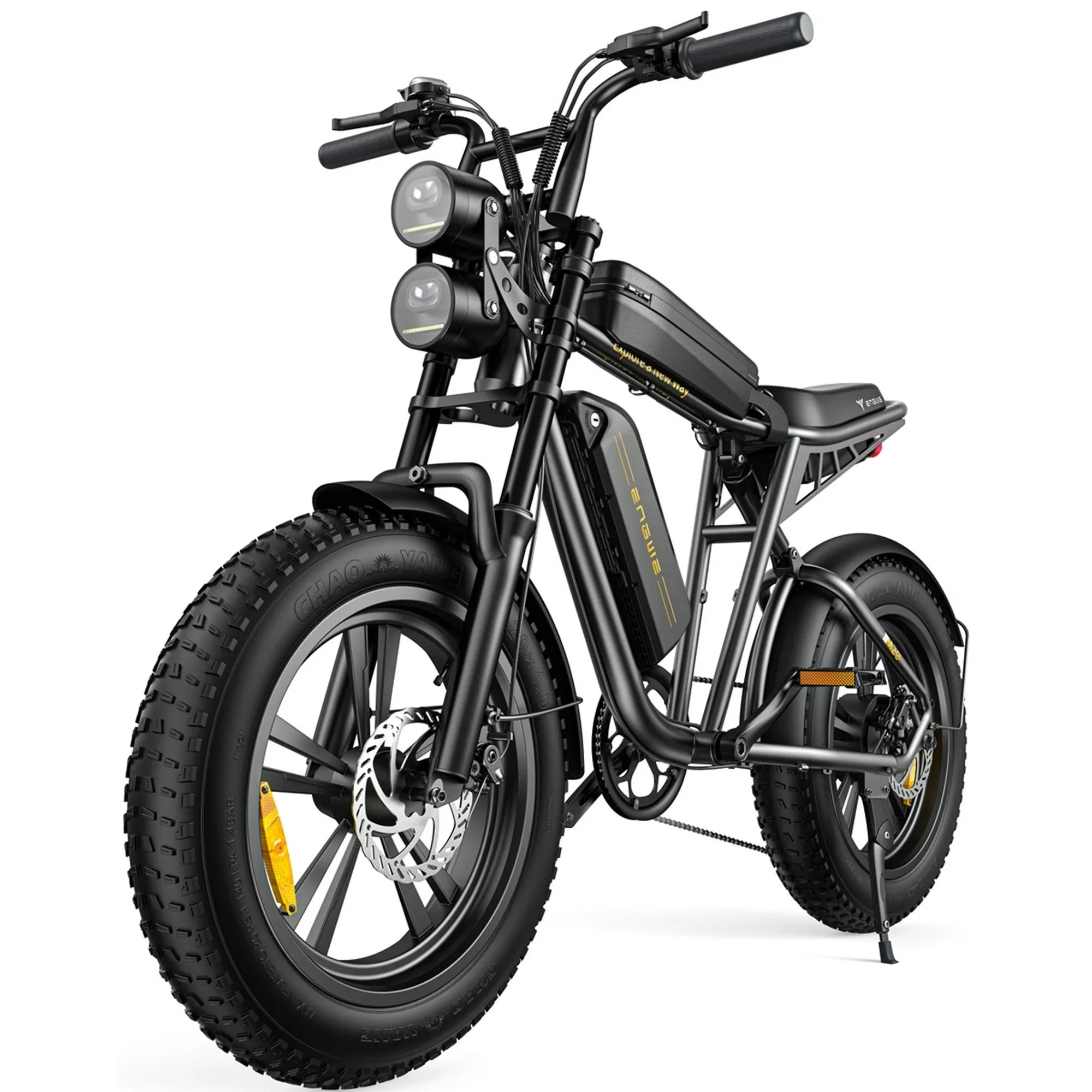 AKEZ Retro Electric Bike 1000W, 28mph, 94 Miles, 20"x4.0" Fat Tires, Full Suspension, UL Certified