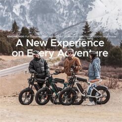 Alternative view of AKEZ Retro Style 1000W Electric Bike - 28mph, 94 Mile Range, 20"x4.0" Fat Tires, Full Suspension, 7-Speed, UL Certified