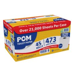 American Standart 2-Ply Bath Tissue, Septic Safe, 45 Rolls, Soft & Strong