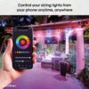 Atomi Smart WiFi Color String Lights - 24ft Waterproof LED, Alexa/Google Compatible - Image 2